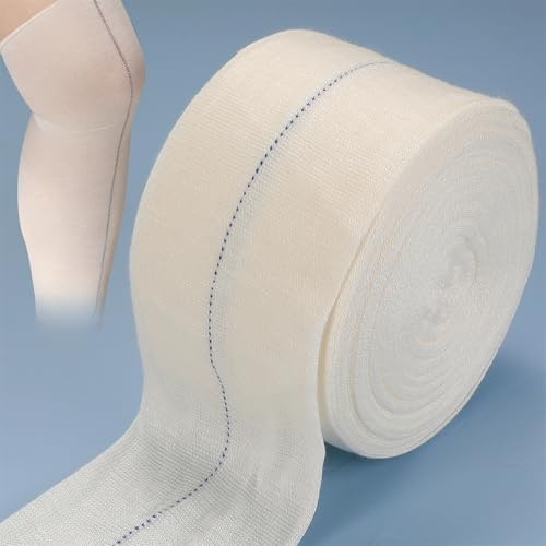 Multistretch Tubular Bandages 7.5cm x 15m Elastic Tube Support Bandage for Eczema Dressing Retention (Blue Line)