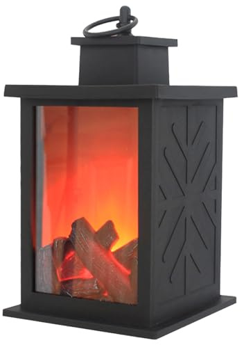 Electric Fireplace, Battery Powered Portable Tabletop Electric Fireplace Flameless Led Log Burner Effect Lantern