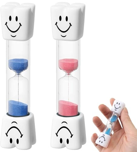 Timer per Spazzolino,2 PCS Clessidra da 3 Minuti per Bambini Timer per Spazzolino per Bagno Doccia e Cucina Divertenti Uova Timer per Lavarsi i Denti Igiene Orale e Allenamento Alle Abitudini