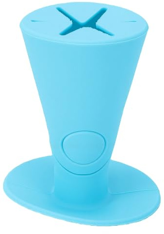 Brrnoo Soporte para Esmalte de Uñas Azul Claro, Antiderrame con Ventosa Base, para Manicura Manos Libres