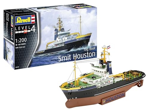 Revell Modellbygge, I Smit Houston I Ett mästerverk i skala 1:200 I 140 delar, pysselset från 12 år, detaljerad fartygsmodell I autentisk kopia