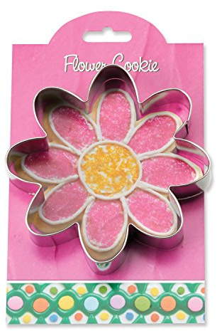 Ann Clark Cookie Cutters Flower Cookie Cutter 4.5 with Recipe Card, Made in USA