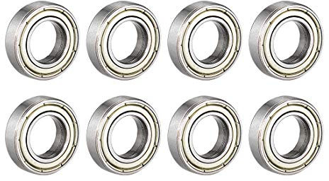 sourcing map 6800ZZ Rillenkugellager Double Shield 6800-2Z 1080800, 10 mm x 19 mm x 5 mm Karbonstahl-Kugellager (8 Stück)