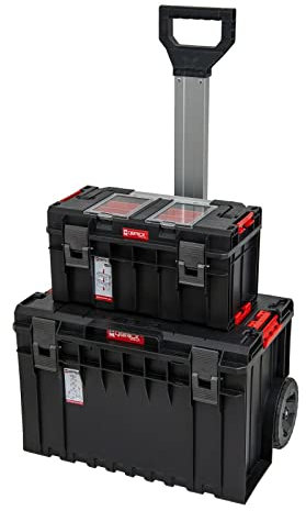 Werkzeugkoffer QBRICK 4621 Werkzeugkiste mit Griff Werkzeugbox Werkzeugkasten Set Werkzeugbox Multi Organizer 2in1 Werkzeugaufbewahrung (KG)