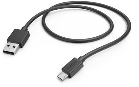 Hama USB A auf Micro USB Ladekabel, 1m (Schnellladung, Datenkabel, Handykabel, USB Typ A, Micro-USB, Maximal Kompatibel) Schwarz