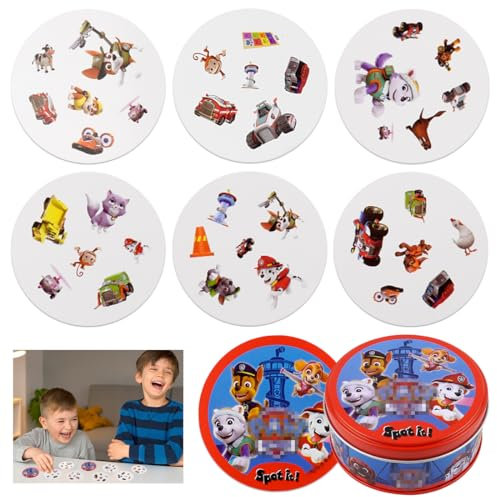 Kartenspiel Kinder, Anime Kartens, Familienspiel Kinderpuzzlespiell für 2-8 Spieler ab 4 Jahren für Kinder Welp Gesellschaftspiel Brettspiele Bildungsspiel Kinderspielzeug Geschenk für Jungen Mädchen
