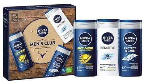 Khudadad NIVEA MEN Men's Club Skin Care Shower Trio Set Wash Kit Gift Set for Him