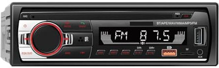 JUJNE 12 V bil bluetooth MP3-spelare FM-radio stereo handsfree-samtal stereospelare LED-bakgrundsbelysning display USB-laddning CD-spelare enkel installation lätt att använda