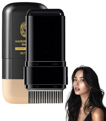 Black Hair Color Stick, Root Touch-Up Stick,Hair Colouring Cream Comb, Black Hairs Mascara for Women & Men,Compact and Portable