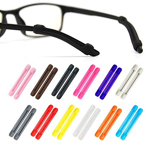 Alamic Lot de 12 paires de supports de lunette en silicone antidérapant pour enfants et adultes