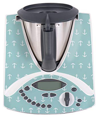 WANDKINGS Aufkleber Skin Sticker für Thermomix TM31, Anker Mint