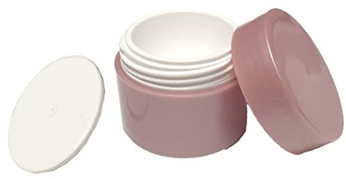 Nailart Lot de 15 pots vides à double paroi pour gel UV ou cosmétique Doré rose Env. 5 ml