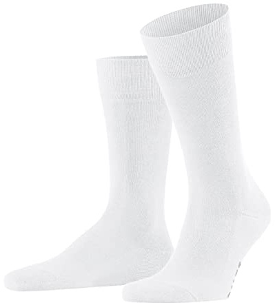 FALKE Herren Socken Family M So nachhaltige Baumwolle einfarbig 1 Paar, Weiß White 2000, 39-42