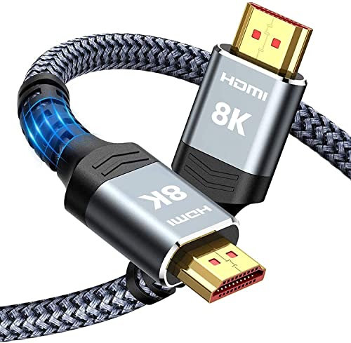 SNOWKIDS HDMI Kabel 5Meter 8K, HDMI 2.1 Kabel 48Gbps Ultra Highspeed 8K@60Hz 4K@120Hz 7680P eARC HDR10 DTS:X 3D HDCP 2.2&2.3, Kompatibel mit PS5/4/3 HDTV Monitor
