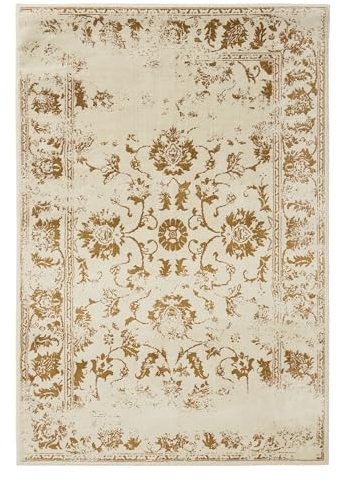 benuta Basic Matta Suki - Kräm/Gul 120x170 cm Syntetisk - Rektangulär vintage orientalisk - Lättskött vardagsrum sovrum