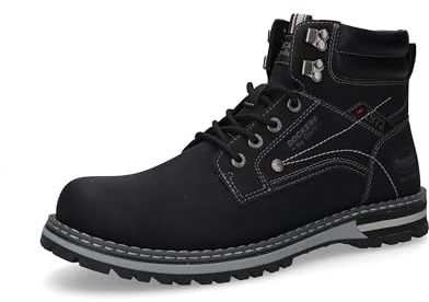 Dockers by Gerli Botines clásicos para hombre, botines para hombre,Plantilla intercambiable, Negro 100., 42 EU