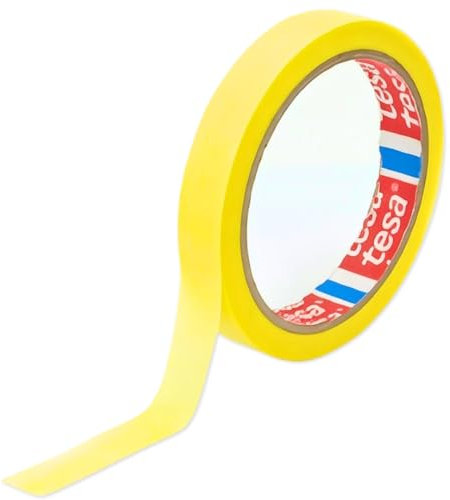 SOLNIT Fabriqué en Te sa 4334 Ruban adhésif de précision Plus pour peintre professionnel - Ruban de masquage de qualité supérieure - Sans résidus - Bords tranchants - Jaune (6 mm x 50 m)