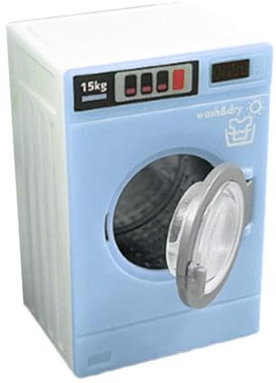 KiBcsLic Machine à Laver Miniature à L'échelle 1:12, Petit Appareil électroménager, Jouet, Bleu