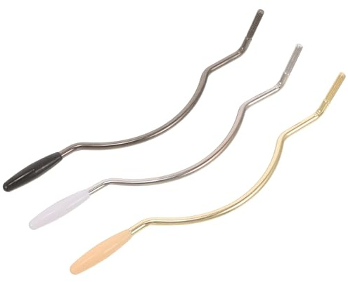 Ciieeo Barra Trémolo Curva de 5 Mm para Guitarra Eléctrica, Sistema de Trémolo Simple, Accesorio de Guitarra Eléctrica en Color Dorado, Plateado y Negro, Compatible para Ajuste de Tono