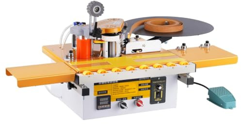 Hydravex Encoladora de Cantos portátil de Doble Uso (Rectos y curvos) para carpintería, con Corte automático de Cinta, encolado a Doble Cara y Control Inteligente de Temperatura por microordenador