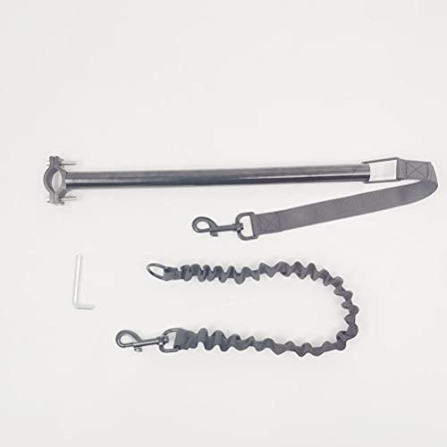 Fdit Laisse pour Chien Vélo Mains Libres, Laisse d'exercice pour Chien avec Perche de Guidage de 42 Cm et Corde élastique de 160 Cm pour Course à Pied, Jogging, Entraînement
