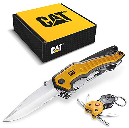 Cat 2 Piece XL Multi Tool and Key chain with Light Gift Set - 240240