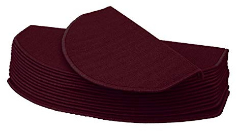 Mendler 15er-Set Stufenmatte HWC-G49, Treppenteppich Treppenschutz Treppenmattenset, 65x25cm - halbrund, Bordeaux