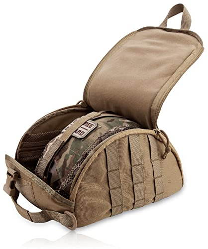 Tactical Helmet Bag Pack,Multi-Purpose Molle Storage Military Carrying Pouch for Sports Hunting Shooting Combat Helmets. … (COYOTE BROWN)