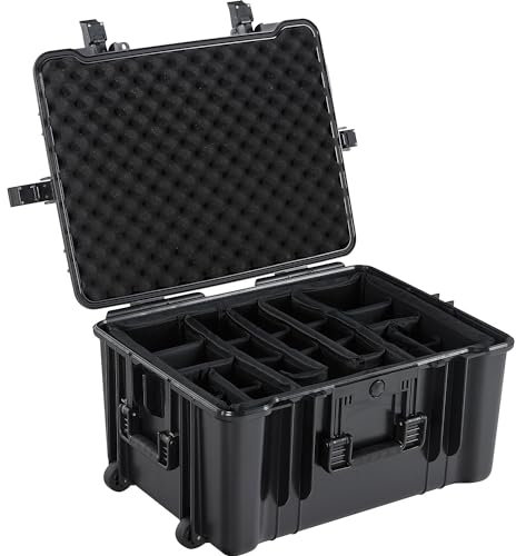 Allit | Schaumstoff-Universalkoffer | 70 l | mit Trennstegen | Außen-LxBxH 665 x 495 x 340 mm | schwarz