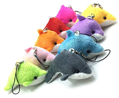 COHEALI Mini-Plüsch-Delfin – Kleine Plüsch-Delfin-Anhänger Mini-Stofftier Delfin Plüschtiere Schlüsselanhänger Deko Taschenfüller (Zufällige Farbe), Einheitsgröße, F06AUYPU7G09N22A16ABF2