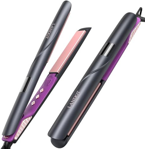 LANDOT Glätteisen Locken und Glätten Haarglätter Lockenstab: Glätteisen und Lockenstab 2 in 1 - Professioneller Haar Styling Hair Straightener für poliertes weiches und glänzendes Haar