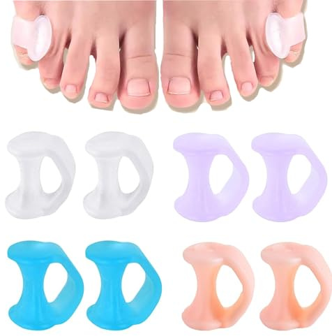 Lot De 8 Ecarteur Orteil,Separateur Orteil Vernis,Toe Spacer,Pansement Cors Au Pied,Valgus,Séparateurs En Silicone,Séparateurs En Silicone,Séparateurs De Protection Des Orteils Pour Soulager Les Pieds