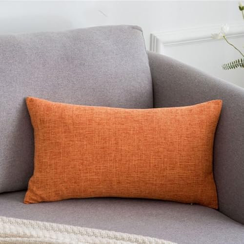 Sofa Kissenbezug 40x60/50x70 Kissenbezüge 60x70, Kuschelkissen Bezug 40x70 Zierkissenbezug Dekokissen Sofakissen Mit Reißverschluss Kissenhülle 50x80 Dekorative(Orange,60x70 cm)