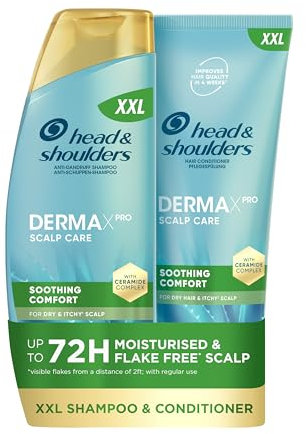 Head & Shoulders Anti Dandruff Shampoo DERMAXPRO Dry Scalp Shampoo 500ml + Head & Shoulders DermaXPro Soothing Comfort Lightweight Conditioner 350 ml