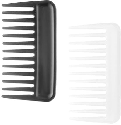 2 Stück Strähnenkamm, Locken Kamm, Kamm Grob, Lockenkamm, Antistatischer Locken Kamm, Tragbarer Strähnenkamm, Kamm Kein Griff StylingDuschkamm, für Glattes Locken, Dickes Dünnes Haar