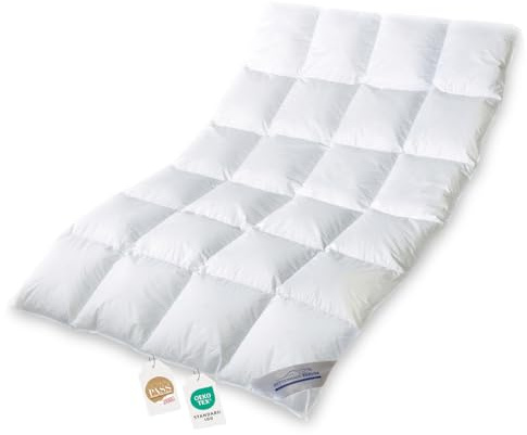 Bettdecke 135x200 | Daunendecke | Decke für den Winter | Extra warme Daunendecke | Kassettenbettdecke | Winterdecke | Daunenbettdecken | Oeko-TEX-Zertifiziert | Daunenpass