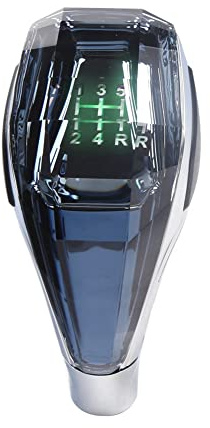 Feiouna Pomo universal de palanca de cambios de transmisión manual con LED de cristal para coche