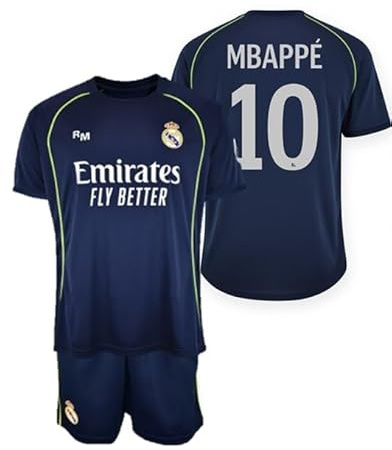 Real Madrid Conjunto Infantil 2a equipación 25-26 - Réplica Oficial Mbappe