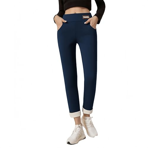 YKDLLF Leggins Termicos Mujer Invierno Forro Polar Grueso Mallas Termicas Deporte Pantalones Leggins Mujer Invierno Cintura Alta Pantalones con Forro Polar con Bolsillos Mallas Deporte