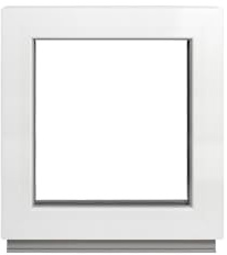 Framex källarfönster – fast glas (Fib) vit 40 x 50 cm 2 fack 32 mm (4/24/4) fönster/trädgårdsfönster/plastfönster bredd x höjd 400 x 500 mm