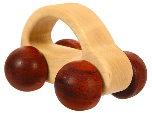 ibasenice Voiture Bois pour Tout Petits Voiture à Pousser Ergonomique Déveil Sensoriel Sécurisé Préhension Facile et Résistance pour Garçon Fille