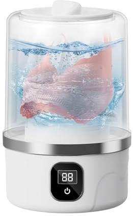 Mini portable : nettoyeur de linge rechargeable, appareil de blanchisserie compact | de serviettes de chaussette de bébé, petit électroménager avec nettoyage en cycle pour