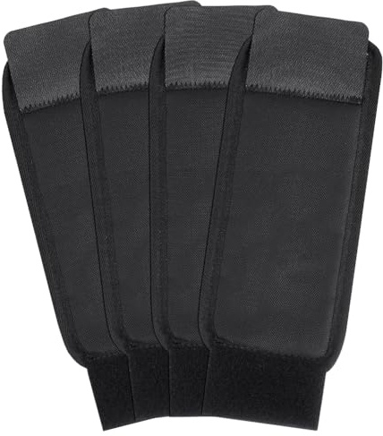 BENECREAT Botas para Caballos, Funda Protectora para Patas de Caballo, Cómodo Y Ligero, Fácil de Poner Y Quitar, Negro, 2 Pares