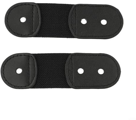 HpLive Cinta de cordones para patinaje artístico, 2 piezas de correas de encaje para patinaje artístico, cubierta de cuero e hilo de látex, evita el aflojamiento y los tropiezos (negro)