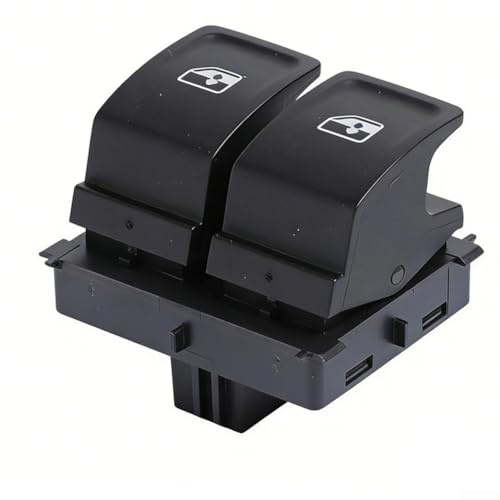 snowchecking Interruptor eléctrico de ventana principal 6V0959858A para Skoda para Fabia 2014-2021, botón de control de repuesto interior de vehículo, color negro, robusto
