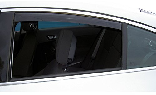 ClimAir Windabweiser Master Schwarz (Hinten) kompatibel mit Mitsubishi ASX 2010- & Peugeot 4008 / Citroën Aircross 2012-2017