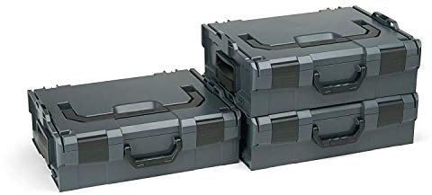 L-BOXX Sortimo L-Boxx 136 Gr2 anthrazit leer 3er Set - innovatives Transportsystem