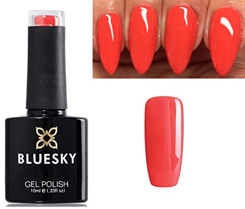Bluesky Gel Nail Polish CORAL ORANGE CAYENNE NAIL CS04 SPRING SUMMER COLOR UV LED Soak Off 10ml