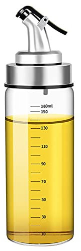 Olivenölspender Flasche Glas Öl Flasche Öl-Flasche Öl-Flasche ohne Tropfen Edelstahl Ölbehälter Olivenöl bleifrei 180ml