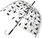 SMARTBULLE Regenschirm Lang Transparent - Glockenform; Stabil; Automatisch öffnend; Durchmesser=85cm; Transparenter Griff; Regenschirm Frau; Kleine Katzen.
